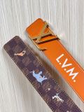 Louis Vuitton Fashion Fun Animal Casual Versatile Double Sided Belt 40 x 85 MM
