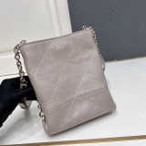 Dior Classic Checkered Leather Crossbody Bag Shoulder Bag Size: 21 x 18 x 6.5CM