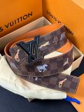 Louis Vuitton Fashion Fun Animal Casual Versatile Double Sided Belt 40 x 85 MM