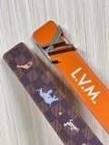 Louis Vuitton Fashion Fun Animal Casual Versatile Double Sided Belt 40 x 85 MM