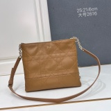 Dior Classic Checkered Leather Crossbody Bag Shoulder Bag Size: 25 x 21 x 6.5CM