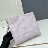 Dior Classic Checkered Leather Crossbody Bag Shoulder Bag Size: 25 x 21 x 6.5CM