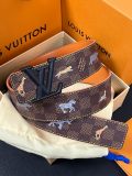 Louis Vuitton Fashion Fun Animal Casual Versatile Double Sided Belt 40 x 85 MM