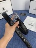 Chanel Classic Double C Casual Versatile Sheepskin Belt 30MM