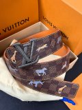 Louis Vuitton Fashion Fun Animal Casual Versatile Double Sided Belt 40 x 85 MM