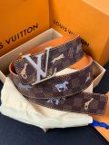 Louis Vuitton Fashion Fun Animal Casual Versatile Double Sided Belt 40 x 85 MM