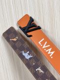 Louis Vuitton Fashion Fun Animal Casual Versatile Double Sided Belt 40 x 85 MM