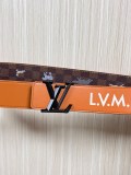 Louis Vuitton Fashion Fun Animal Casual Versatile Double Sided Belt 40 x 85 MM