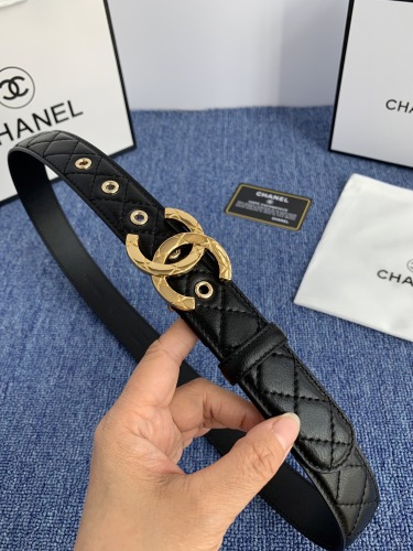 Chanel Classic Double C Casual Versatile Sheepskin Belt 30MM