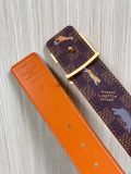 Louis Vuitton Fashion Fun Animal Casual Versatile Double Sided Belt 40 x 85 MM