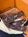 Louis Vuitton Fashion Fun Animal Casual Versatile Double Sided Belt 40 x 85 MM