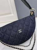 Chanel Fashion Versatile Denim Handbag Underarm Bag Size: 18 x 15 x 6 CM