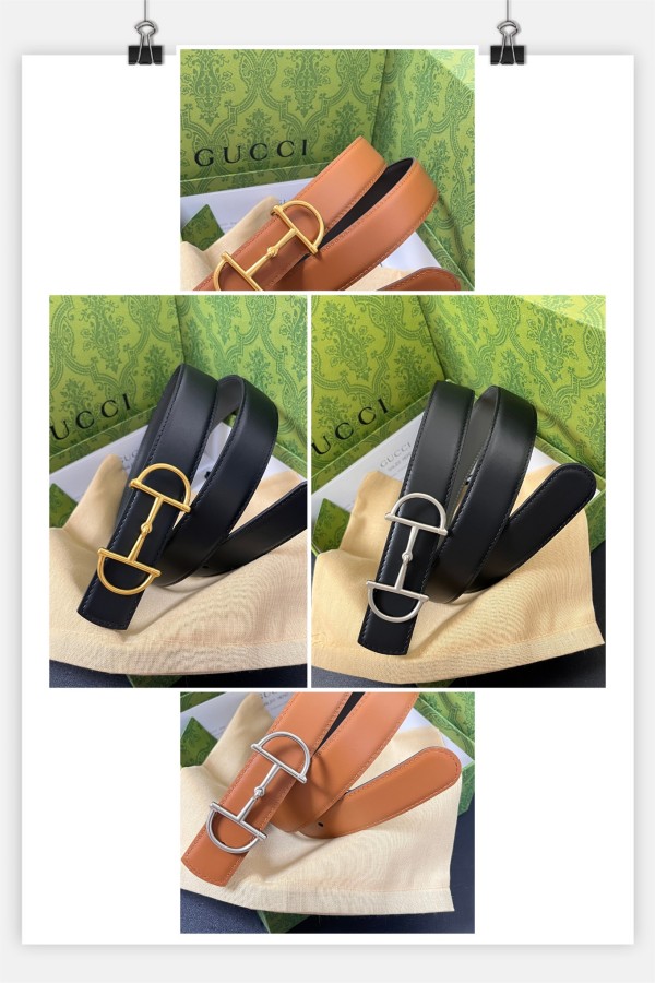 Gucci Classic Horseneck Buckle Casual Versatile Double Sided Belt 30MM
