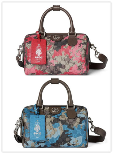 Gucci Fashion Versatile Printed Crossbody Bag Handbag Size: 25 x 16 x 14 CM