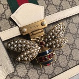 Gucci Fashion Bee Canvas Collar Crossbody Bag Handbag Size: 25.5 x 17.5 x 13 CM