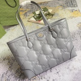 Gucci New Embroidered Logo Tote Bag Single Shoulder Tote Bag Size: 38x28x14CM