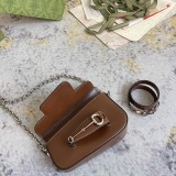 Gucci Fashion Mini Asymmetric Flip Chain Underarm Bag Handbag Size: 19.5 x 12.5 x 6 CM
