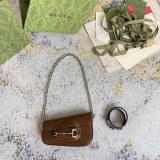 Gucci Fashion Mini Asymmetric Flip Chain Underarm Bag Handbag Size: 19.5 x 12.5 x 6 CM
