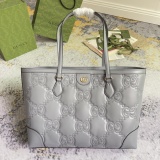 Gucci New Embroidered Logo Tote Bag Single Shoulder Tote Bag Size: 38x28x14CM