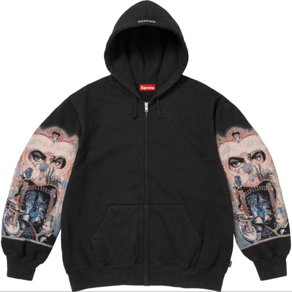 Supreme Couple High Street Versatile Washed Zipper Hoodie Jacket
