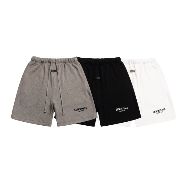 Fear of God Classic Plush Logo Printed Shorts Unisex Casual Loose Sports Pants