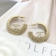 Chanel Fashion Versatile Multi layer Braided Half Round Earrings