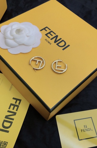 Fendi Fashion FF Large Ring Earrings