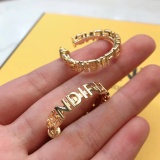 Fendi New Classic Logo Letter Earrings
