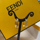 Fendi New Classic Logo Letter Earrings