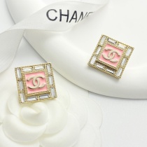 Chanel Fashion Versatile Diamond CC Square Earrings Chanel Fashion Versatile Diamond CC Square Earrings