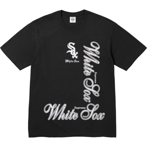 Supreme High Street Letter Printed Short Sleeve Couple Versatile Loose T-Shirt