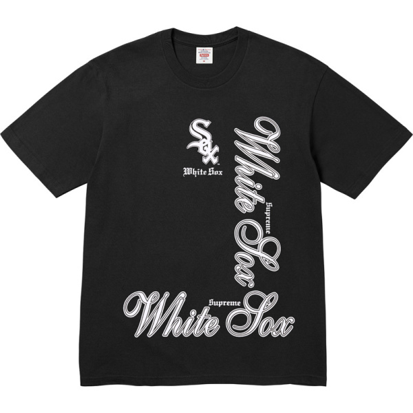 Supreme High Street Letter Printed Short Sleeve Couple Versatile Loose T-Shirt