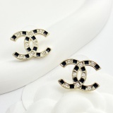 Chanel Fashion Versatile Square Diamond CC Earrings