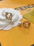 Fendi Fashion FF Pearl Eardrops Earstuds
