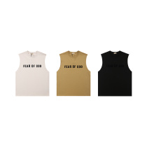 Fear of God Classic Plush Logo Printed Casual Versatile Sleeveless Tank Top Fear of God Classic Plush Logo Printed Casual Versatile Sleeveless Tank Top