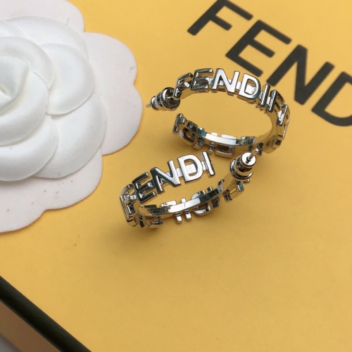 Fendi New Classic Logo Letter Earrings