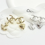 Chanel Fashion Asymmetric Anchor Love Rope CC Earrings