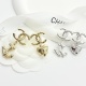 Chanel Fashion Asymmetric Anchor Love Rope CC Earrings
