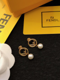 Fendi Fashion FF Pearl Eardrops Earstuds
