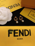 Fendi Fashion FF Pearl Eardrops Earstuds