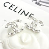 Chanel Fashion Versatile Square Diamond CC Earrings