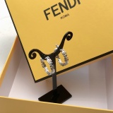 Fendi New Classic Logo Letter Earrings