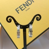 Fendi New Classic Logo Letter Earrings
