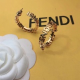 Fendi New Classic Logo Letter Earrings