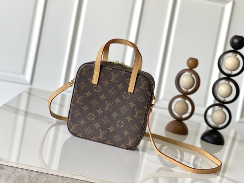 Louis Vuitton Classic Logo Printed Makeup Handbag Shoulder Bag Crossbody Bag Size: 20 x 20 x 8 CM