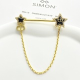 Dior Fashion Versatile Pearl Star Chain Brooch