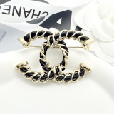 Chanel Retro Classic Retro Spiral CC Brooch