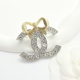 Chanel Fashion Versatile Color Blocked 3D Bow Brooch
