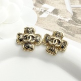 Chanel Fashion Versatile Lace Clover Earrings