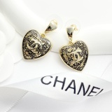 Chanel Fashion Versatile Lace Love Pearl Earrings